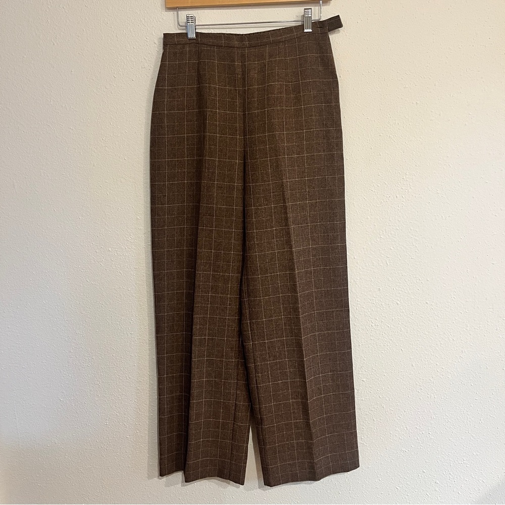 Vintage Brown Plaid Trousers